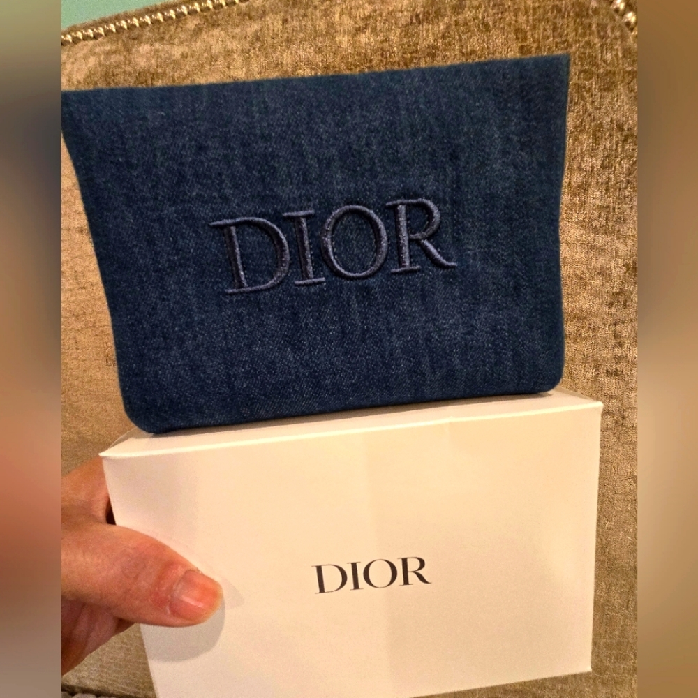 Dior cosmetic pouch -denim